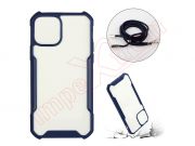 Blue and transparent case with lanyard for Apple iPhone 12 mini (A2399)